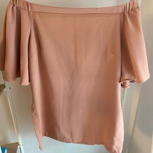 Off the Shoulder Blouse - Peach
